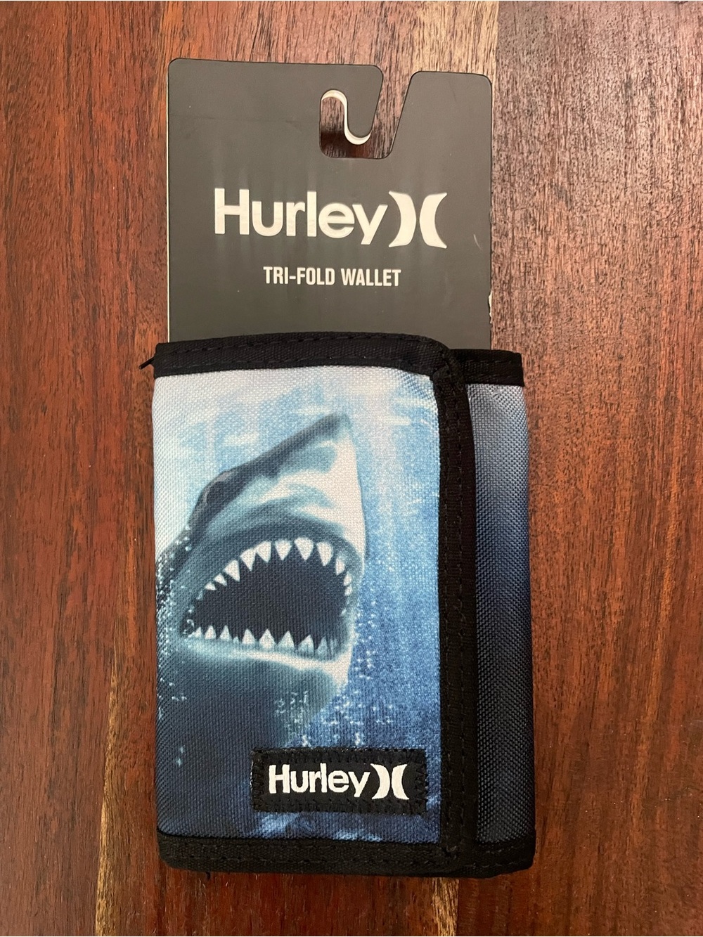 Hurley Roll Tri - Fold Wallet Logo, TIBURON BLUE SEA NEW